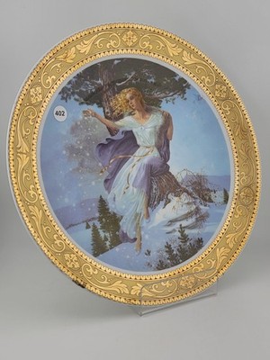 Rare Vintage Dal 1969 Decorative Plate T. Limoges italy. 24k Gold Rimmed. 