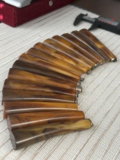 Vintage Marble Bakelite Brown Handles Set Off 15 Pics