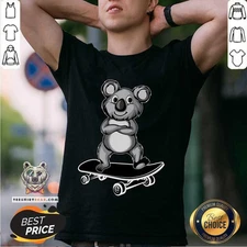 Top Cool Koala Skateboard T Shirt_rrj_88