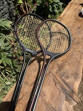 Vintage Racket Pair Donnay Tennis & Tecno Pro Tas Stratos Squash Rackets