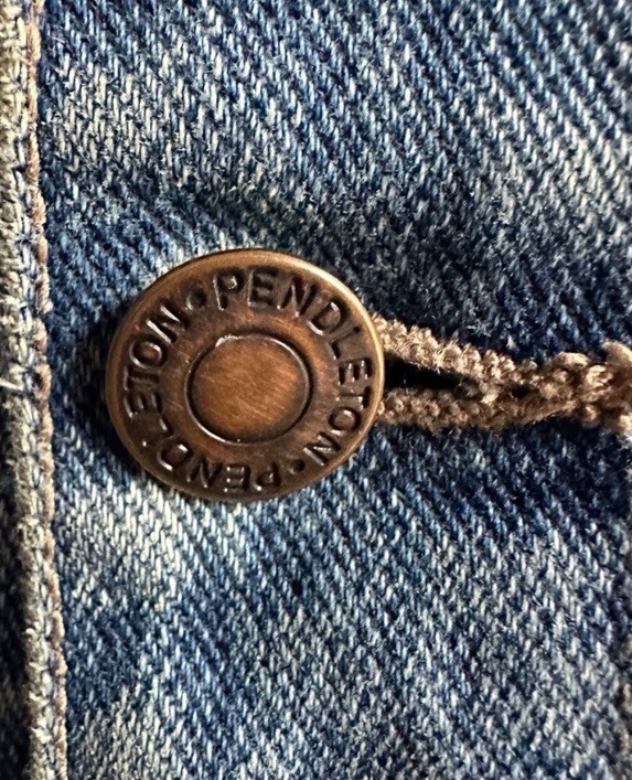 Pendleton Eagle Denim And Blanket Wool Insert Jea… - image 9