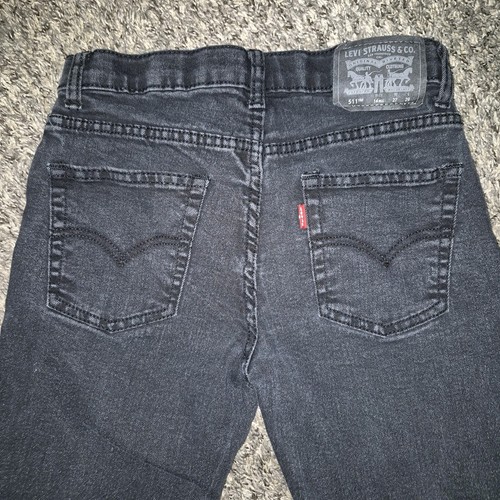 LEVI'S Performance 511 SLIM Black Casual Denim Jeans Size 14 Reg Juniors Teen - Picture 4 of 7