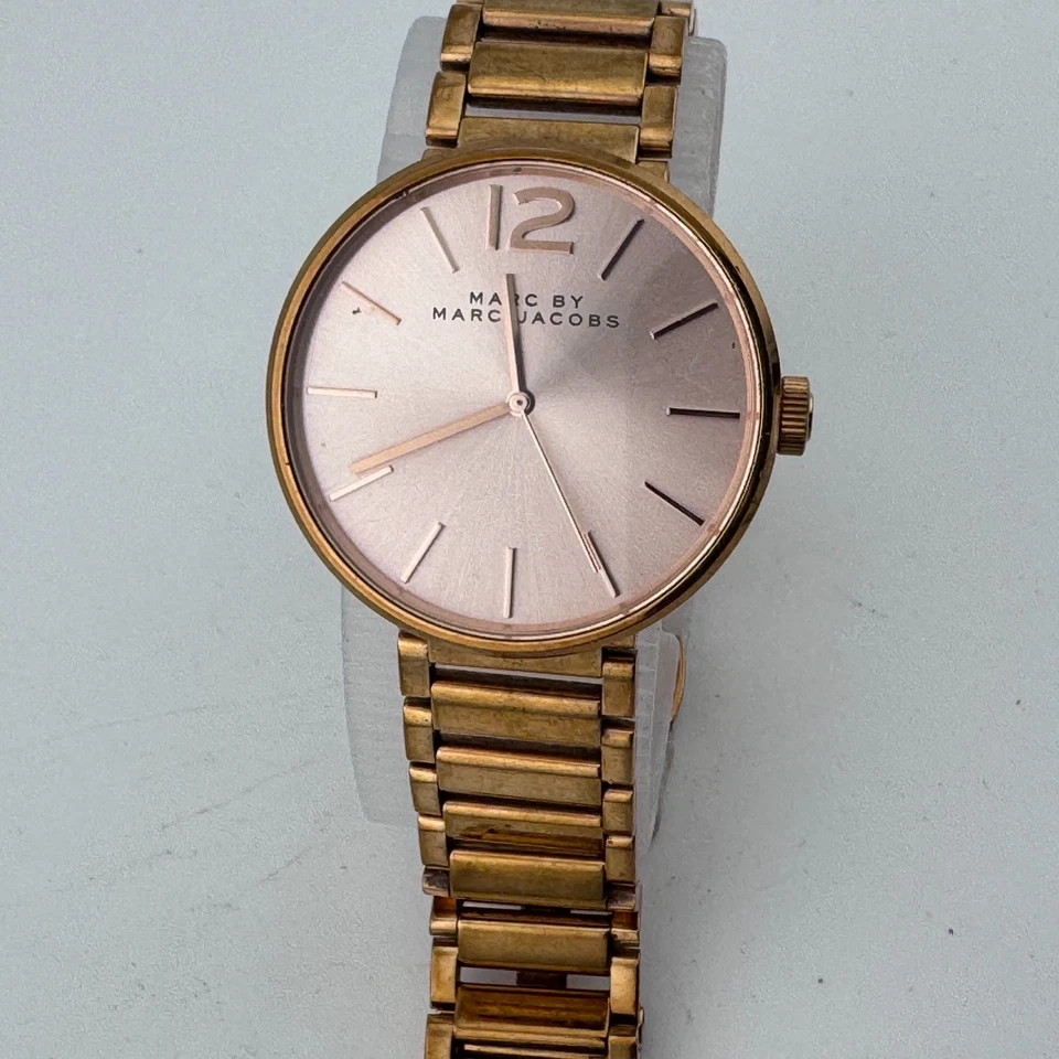 Женские кварцевые часы Marc Jacobs MBM3042 50 м розовое золото сталь новый аккумулятор 6,25 дюйма - Изображение 2 из 4