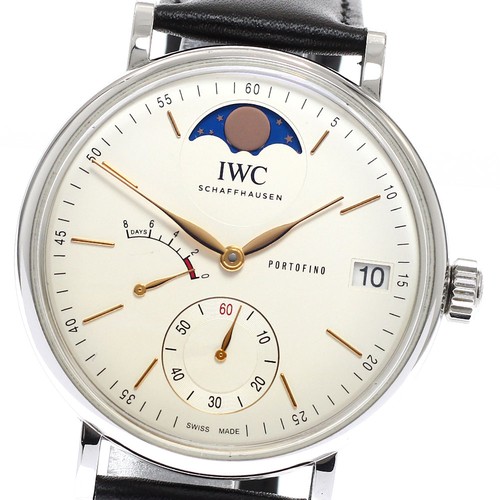 IWC SCHAFFHAUSEN Portofino IW516401 Moon phase Hand Winding Men's Watch_938502
