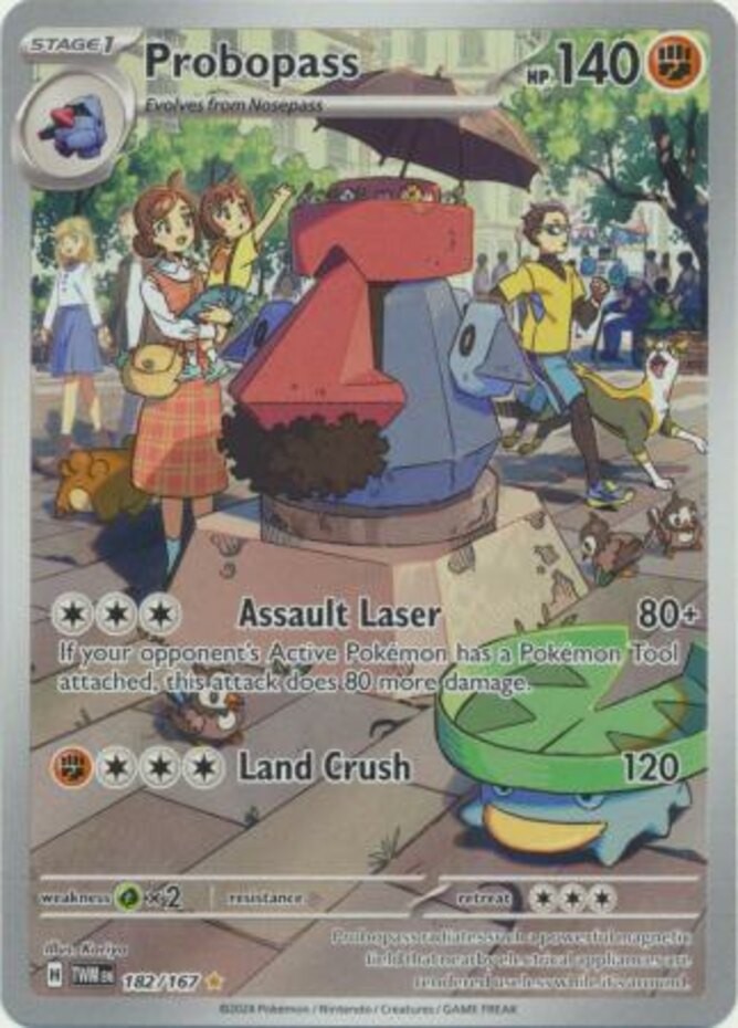NM-Mint Probopass - 182/167 - Illustration Rare Pokemon Twilight Masquerade