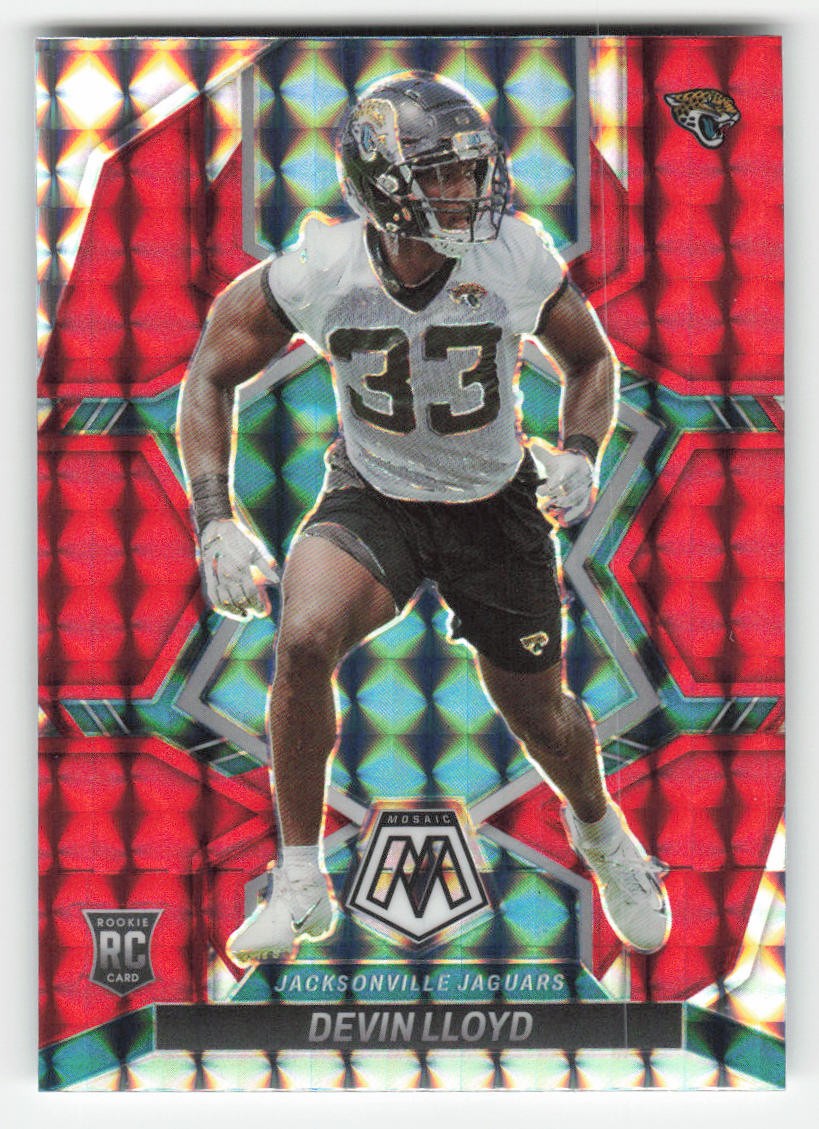 Devin Lloyd 2022 Panini Mosaic Mosaic Red RC SSP #375