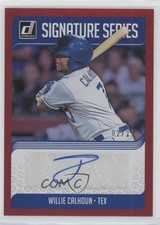 2018 Panini Donruss Signature Series Red 2/25 Willie Calhoun #SS-WC Auto h8o