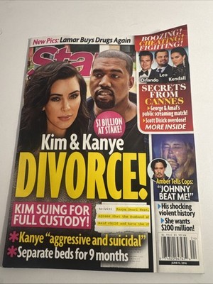 Star Magazine June 13, 2016 - Kim Kardashian & Kanye West Divorce! - No labels