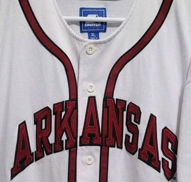 Arkansas Razorbacks Vintage Starter Baseball Jersey Men’s XL University Shirt - Image 4 of 4
