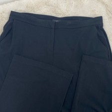 J. Jill Wearever Black Knit Trousers Straight Leg Stretch Pants Large Travel