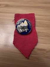 VINTAGE SALVATION ARMY HOME LEAGUE PIN ON RIBBON - G634