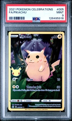 2021 POKEMON CELEBRATIONS #005 FULL ART/PIKACHU PSA 9