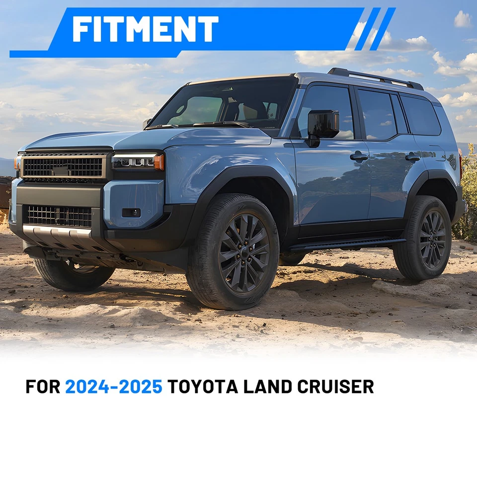 For 24-25 Toyota Land Cruiser Window Side Panel + Cargo Rack Basket +Storage Box Foto 3 de 4