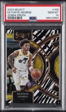 2023 PANINI SELECT ZEBRA PRIZM #109 KEYONTE GEORGE PSA 10