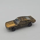 Hot Wheels Redline 1968 Custom Mustang US Gold Ford Fastback White Interior