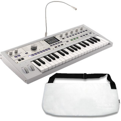 Korg MicroKORG2 MWH Limited Metallic White Synthesizer MicroKORG MK 2 MK2 37 ...