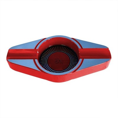 Myon Zigarren-Aschenbecher, Metall, Racing-Edition ROT mit 2 Ablagen