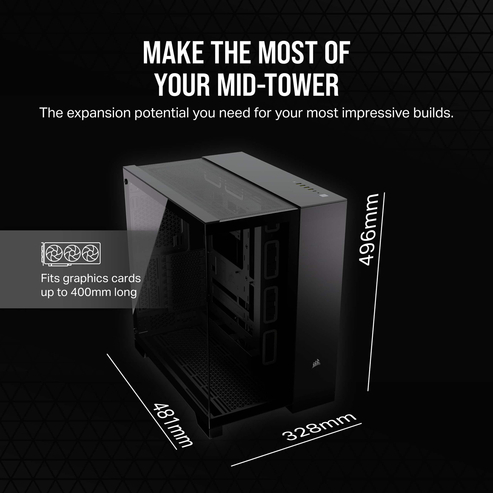 Двухкамерный корпус для ПК CORSAIR - 6500X ATX Mid-Tower - черный