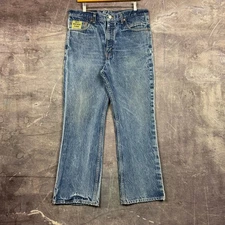Vintage Levi's 517 Jeans Men's Blue 34x28.5 Medium Stone Wash Denim 90s 0710