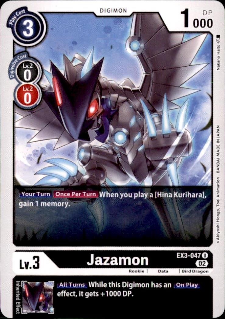 Jazamon EX3-047 U Uncommon Draconic Roar Digimon Near Mint