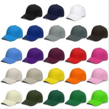 Blank Adjustable Dad Hat Plain Solid Color Baseball Cap Unisex Sun Visor Men Wom