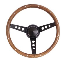 Grant Classic Wood Steering Wheel 13.500 In. Diameter Black Spokes Hardwood Grant Classic Wood Steering Wheel 13.500 In. Diameter Black Spokes Hardwood