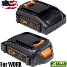 2pack For WORX 20V MAX Extend Lithium Battery 20 Volt WA3520 WA3525 WA3575 WG155
