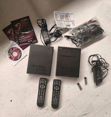 2x Icy Box IB-MP3010  Media Player & Rekorder - Für 3,5'' HDD SATA Festplatte