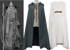 Lord of the Rings Gandalf Wizard Halloween Cosplay Costume Mens Fancy Outfit set