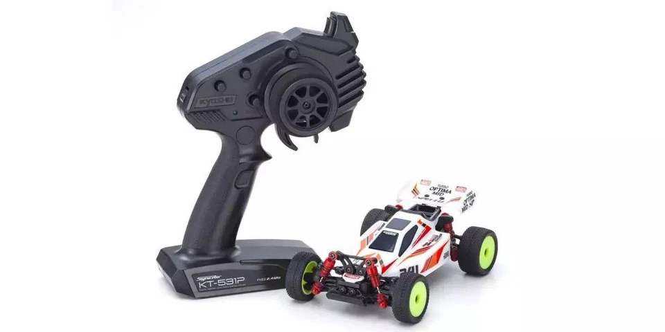 Kyosho 32096W MINI-Z Buggy Ready Set TURBO OPTIMA Mid Special White - Image 4 of 4