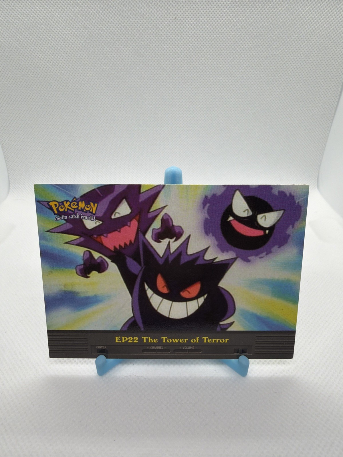 EP22 THE TOWER OF TERROR - BLUE LOGO - NON-HOLO  - TOPPS POKEMON TV CARD NM 