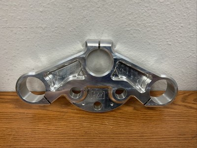 SlyFox Performance 49mm Upper Triple Clamp For Harley Touring Raw SF1000-1