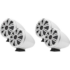 Kicker 2 Pair  KMFC8W 8" Flat Mount Loaded Marine Wake Towers with 46KM84L ...