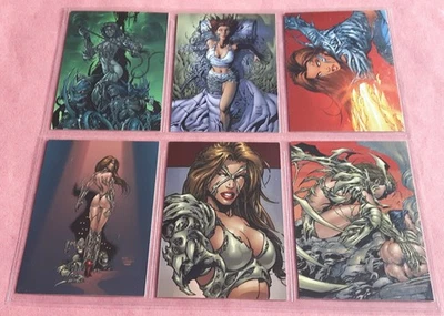 WITCHBLADE MILLENNIUM: SET MIT SECHS "GLOW IN THE DARK" CHASE KARTEN - Bild 1 von 4