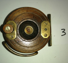 Moulinet De Pêche Vintage à Remontoir Latéral En Bois Meisselbach "Bonne Chance" - Années 1890-1900