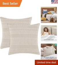 Chic 26" x 26" Waffle Weave Euro Shams Set of 2 - Perfect Home Decor Accent