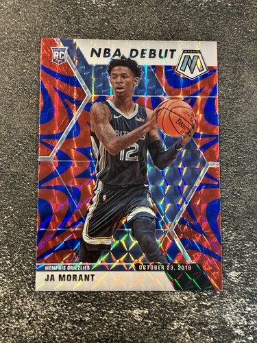 2019-20 Mosaic Basketball JA MORANT NBA Debut Rookie Card 274 Blue Reactive