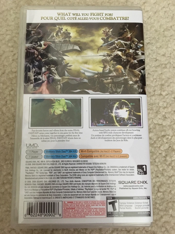 Dissidia Final Fantasy Video Game Sony PSP 2009 Complete Square Enix - Image 2 of 4