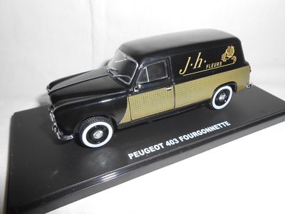 PEUGEOT 403 VAN TOLEE JH FLOWERS ELIGOR EDITIONS ATLAS 1/43 BLACK BLACK