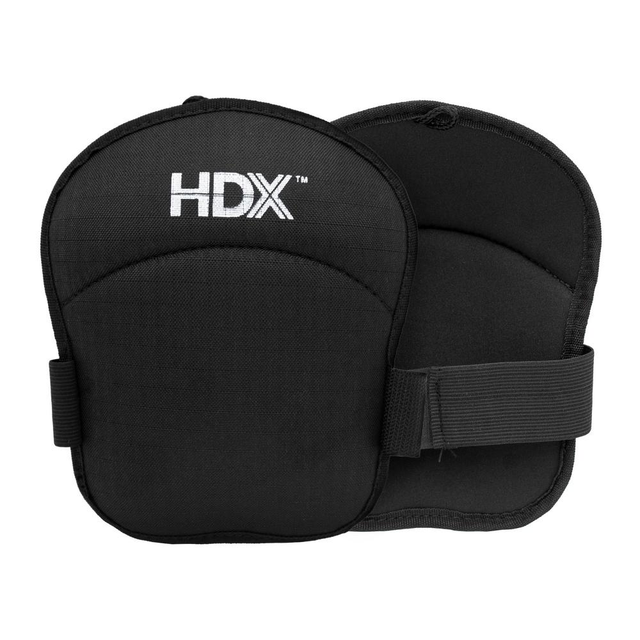 HDX Black Garden Knee Support Pad Lightweight Foam Safety Gear Velcro