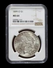 1899-O $1 Morgan Silver Dollar NGC MS 64