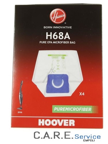 HOOVER H68 Sacchetti Aspirapolvere DIVA Pure Epa - Anti odour 35601148 4pz  | eBay