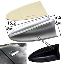 Silver Light Grey Shark Fin Roof Decorative Decorate Antenna Aeria Universal Car