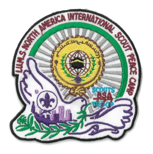USA BSA TROOP 777 SCOUTS IUMS NORTH AMERICA INTERNATIONAL SCOUT PEACE CAMP PATCH