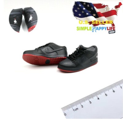 1/6 fashion black sneakers shoes for 12'' male hot toys phicen figure  USA 
