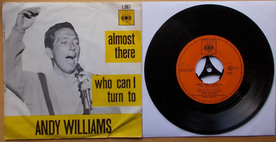 Andy WILLIAMS Almost There Who Can I Turn To CBS Records 1.967 - Holland Press