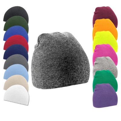 Beechfield Original Pull-On Beanie, weiche Mütze, flach geschnitten - B44