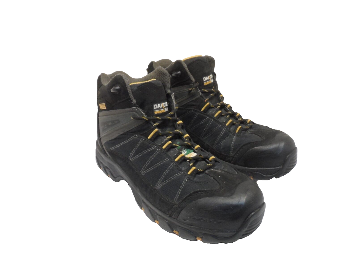 DAKOTA Mens Mid-Cut Quad Comfort Steel Toe CP Work Boot 26039MDQC-AS Black 11W/L DAKOTA Mens Mid-Cut Quad Comfort Steel Toe CP Work Boot  main image 4