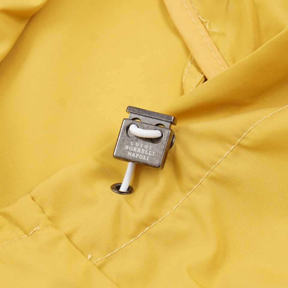 Luigi Borrelli 轻便羊毛尼龙连帽风衣夹克 M(Eu 50)全新带标签 — 第 4/4 张图片