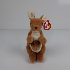 Vintage 1996 TY Beanie Baby Pouch The Kangaroo Style 4161 With Tag PVC Pellets